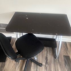 Computer desk and chair