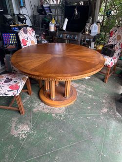 Solid wood table