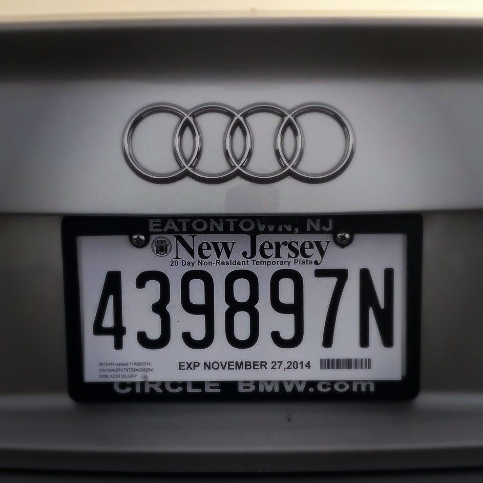 Temporary plate
