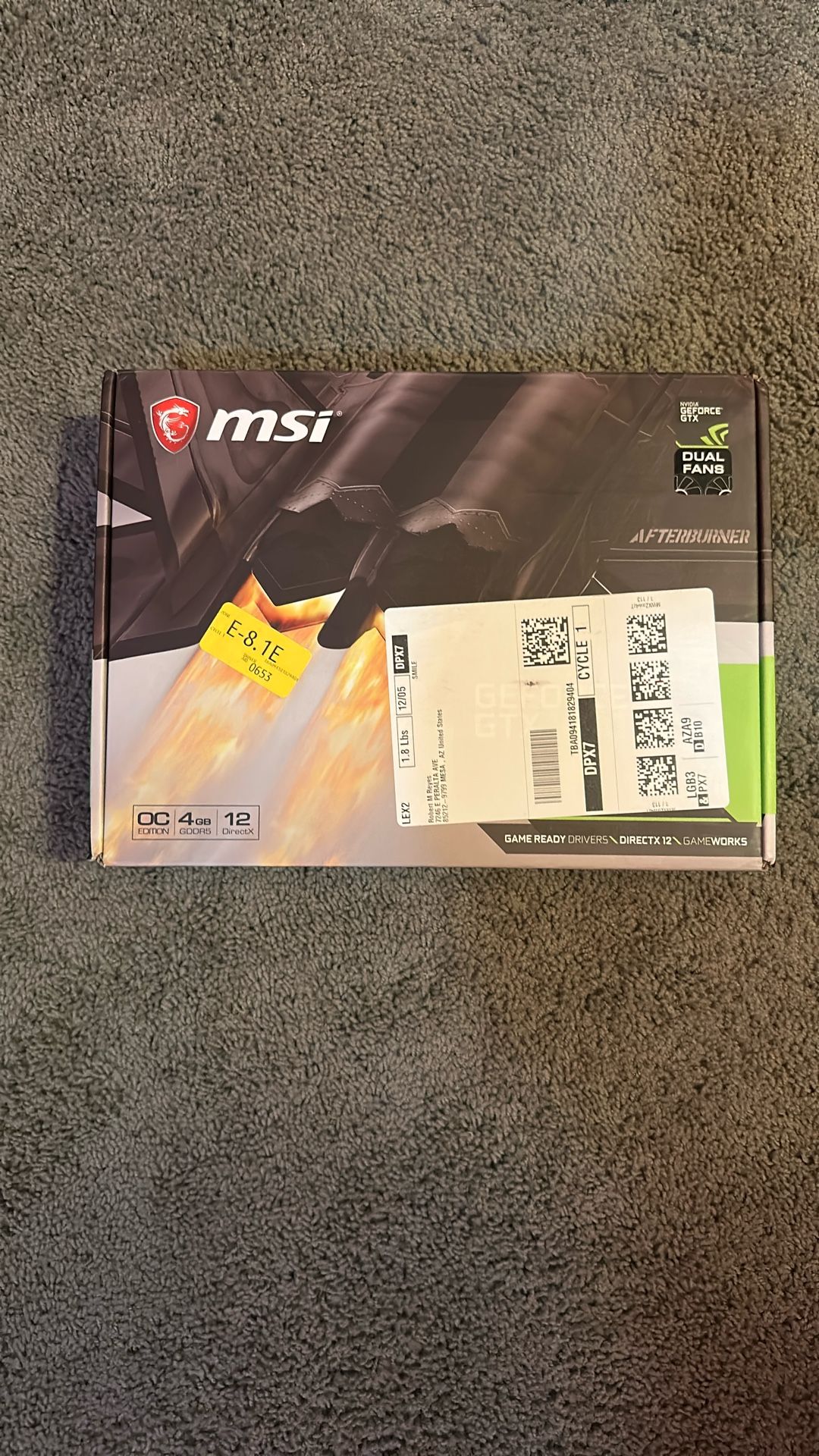 GTX 1050 Ti dual Fans