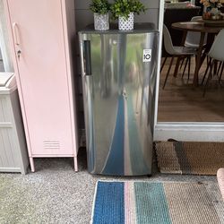 LG 6.0 cu. ft. Single Door Refrigerator with Inverter Compressor and Pocket Handle in Platinum Silver