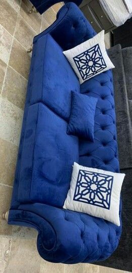 SAME-DAY DELIVERY 🎈Blue Velvet Sofa And Loveseat 🎈Delivery And Financing 🎈Store And Online Order Available 🎈🎈