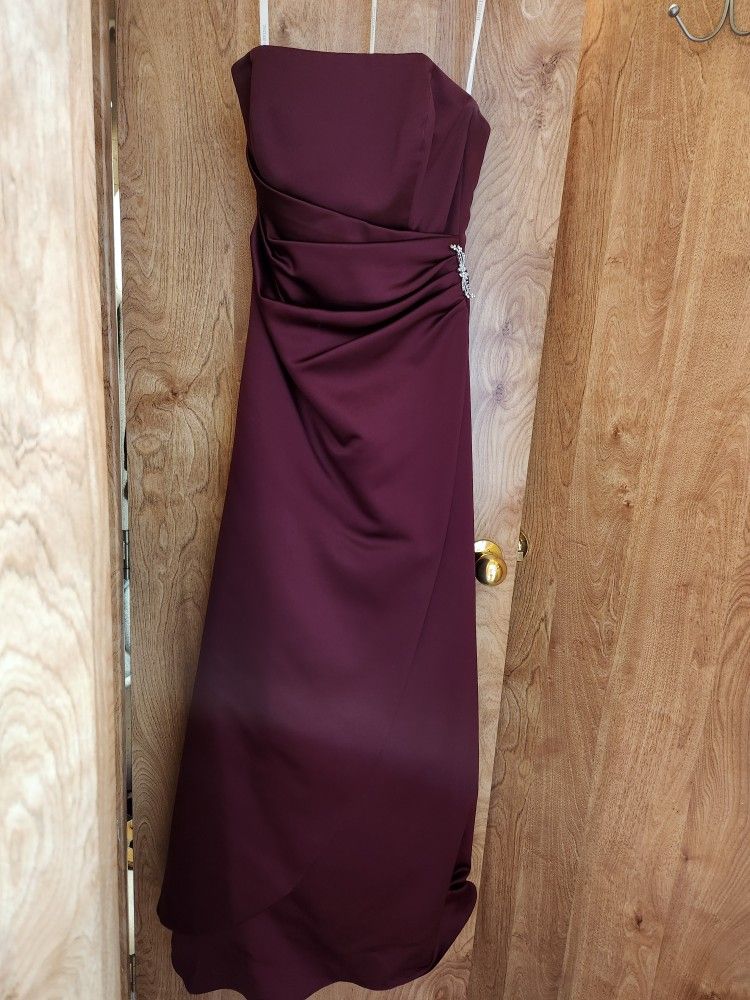 Burgundy Bride's Maid Dress