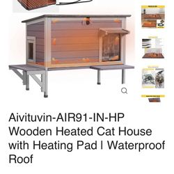 In Door Out Door Kitty Hutch Cat House 