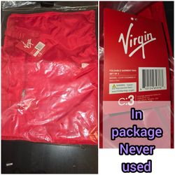 Virgin Airlines Red foldable garment bag