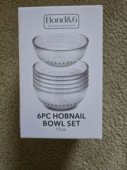 Bond & 6 Kitchen and Home 6-Piece Hobnail Bowl Set – BRAND NEW