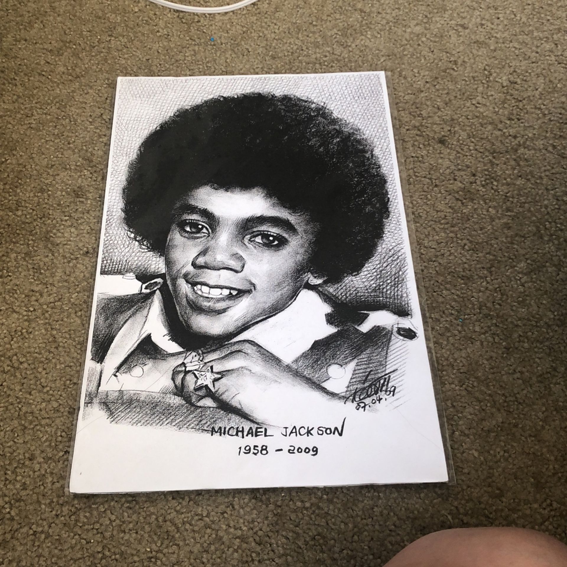 Michael Jackson Photo Signed By Him 