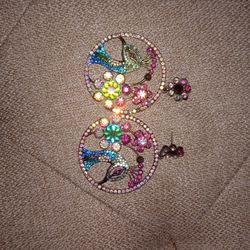 Beautiful flamingo design earrings