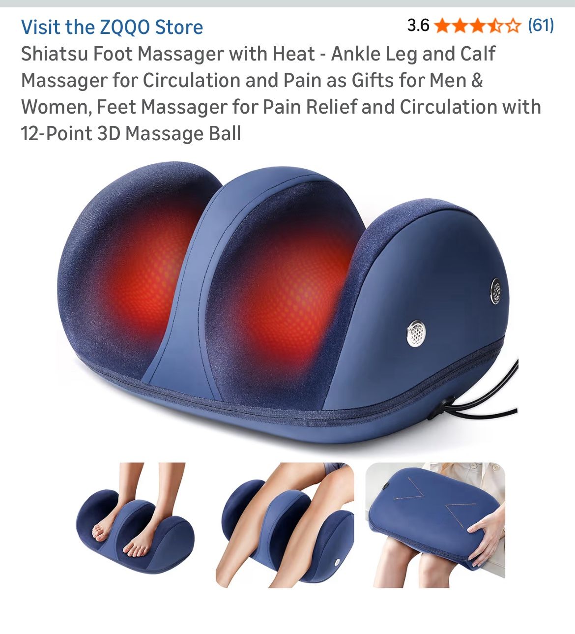 Shiatsu Foot Massager with Heat