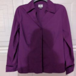 Women's Purple Button Up Shirt 