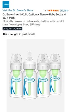Dr. Brown's Anti-Colic Baby Bottles 4-Pack