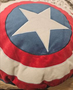 Marvel Avengers Captain America Shield Round Decorative Plush Throw Pillow