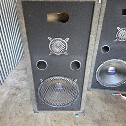 Two Large Speakers Audio Home Working Well With Box  Pro Audio 