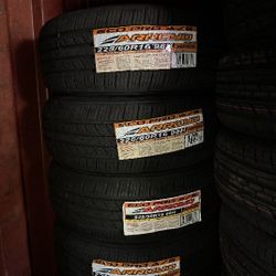 SET OF FOUR NEW TIRES 225/60/16 ARROYO GRANDSPORT A/S INCLUDING MOUNT AND BALANCE, ASK ME FOR SIZES AND BRANDS 