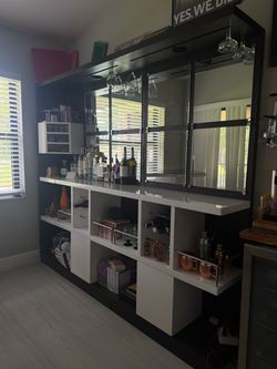 Wall Bar Cabinet with high top