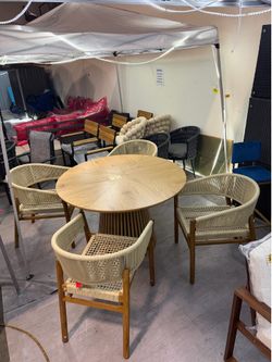 New assembled 5-Piece Outdoor Patio Dining Set