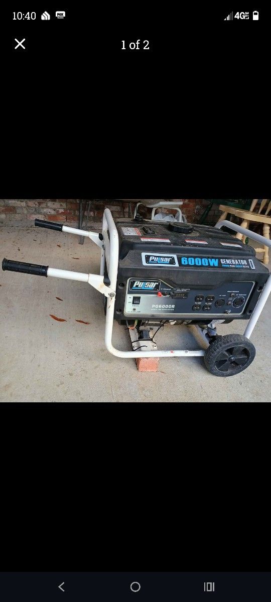 Pulsar Generator 6000watt (Runs With Starter Fluid)