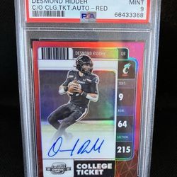 2022 CHRONICLES DESMOND RIDER AUTO  RED  PSA9 12/25 