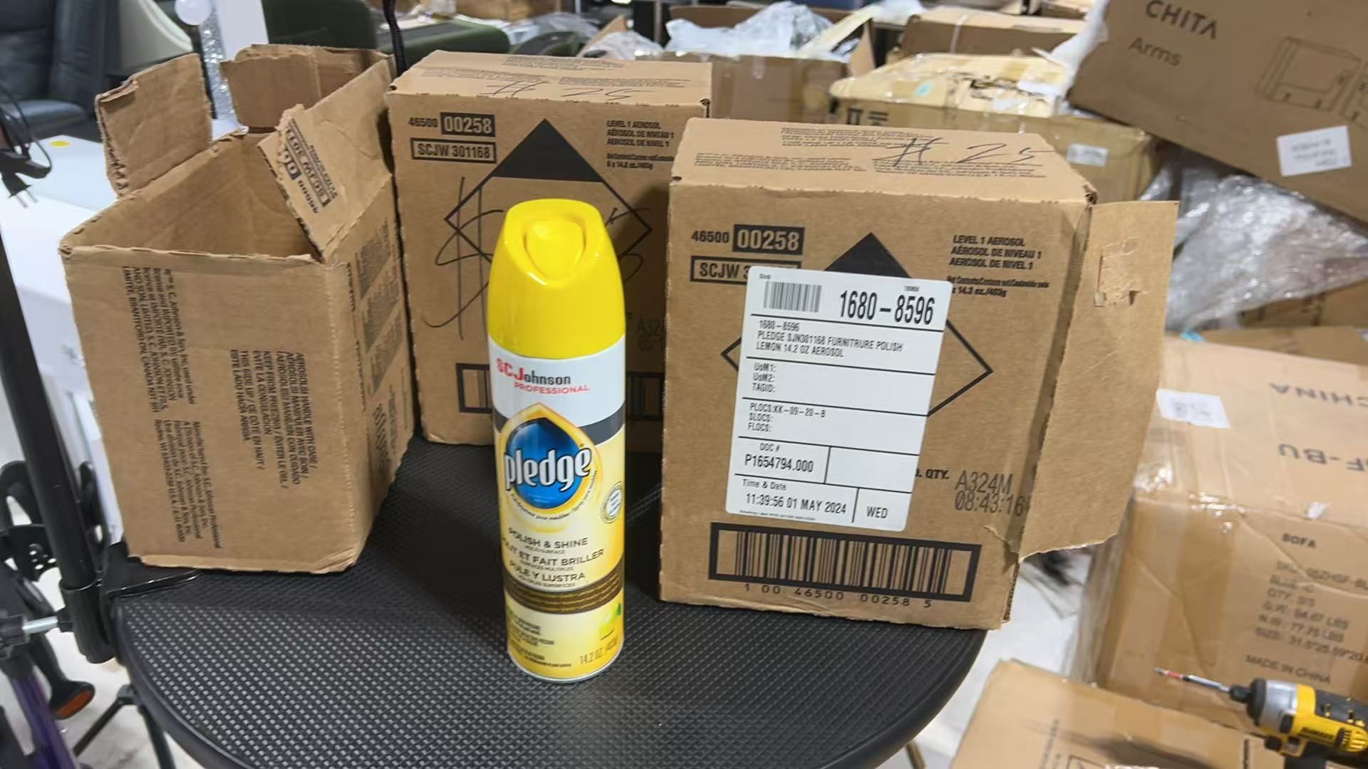 SC Johnson Professional Pledge Polish and Shine for Wood Furniture and More, Lemon Scent, 14.2 Fl Oz, Pack of 6 $20