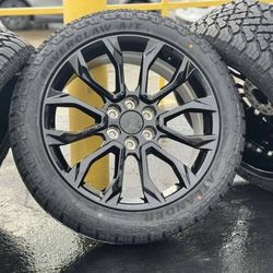 22" Wheels Rims Tires Chevy Silverado Tahoe GMC Sierra Yukon Cadillac
