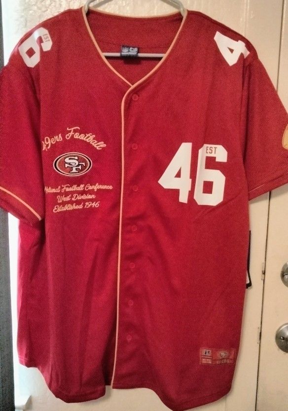 ❤️💛 Brand New NFL 49ers Red And Gold Baseball Jersey Size LG,XL $30 Each