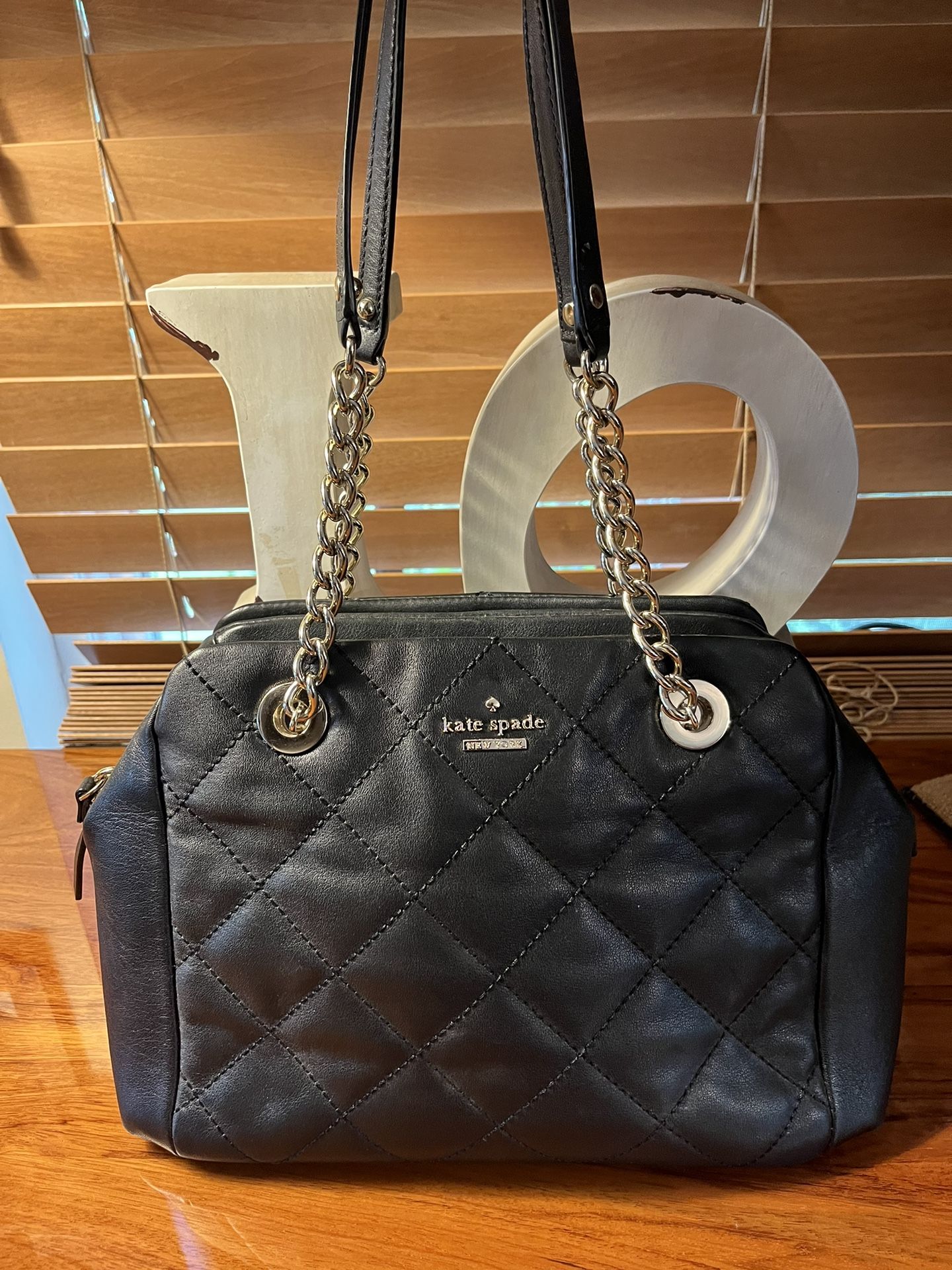 Kate Spade Emerson Place Dewy Quilted Black Handbag