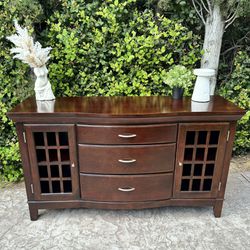 Modern Farmhouse Wood Console Cabinet TV Stand Sideboard Credenza