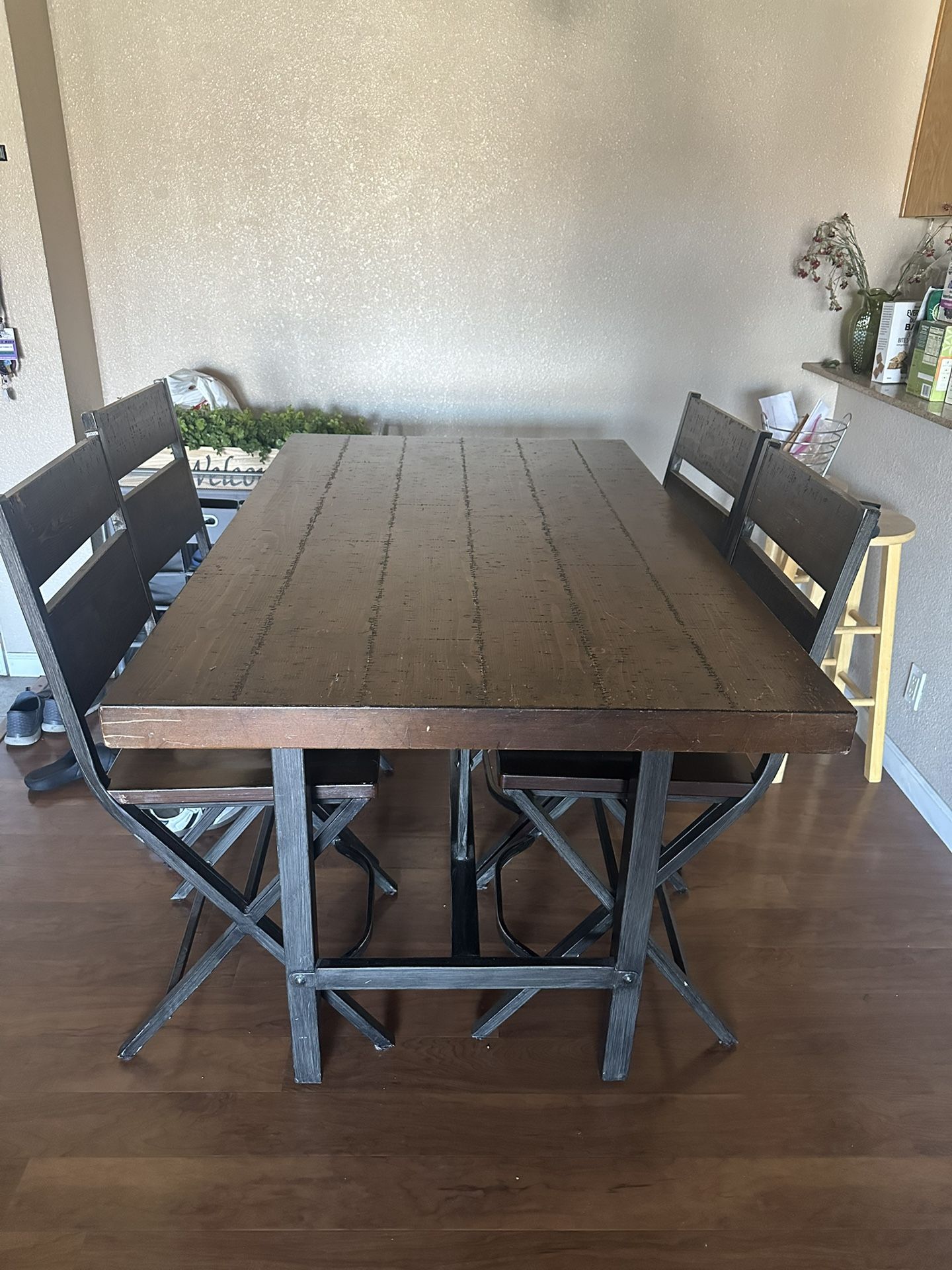 Wood Table W/ 4 Chairs