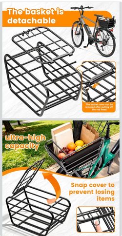 Detachable Metal Rear Bike Basket