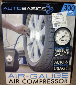300 PSI Air-gauge Compressor For Auto tires, Home, Sports
