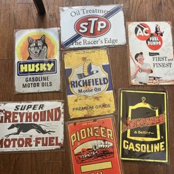 Vintage Style Gas Station Signs