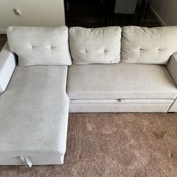 Couch with pullout bed /gray