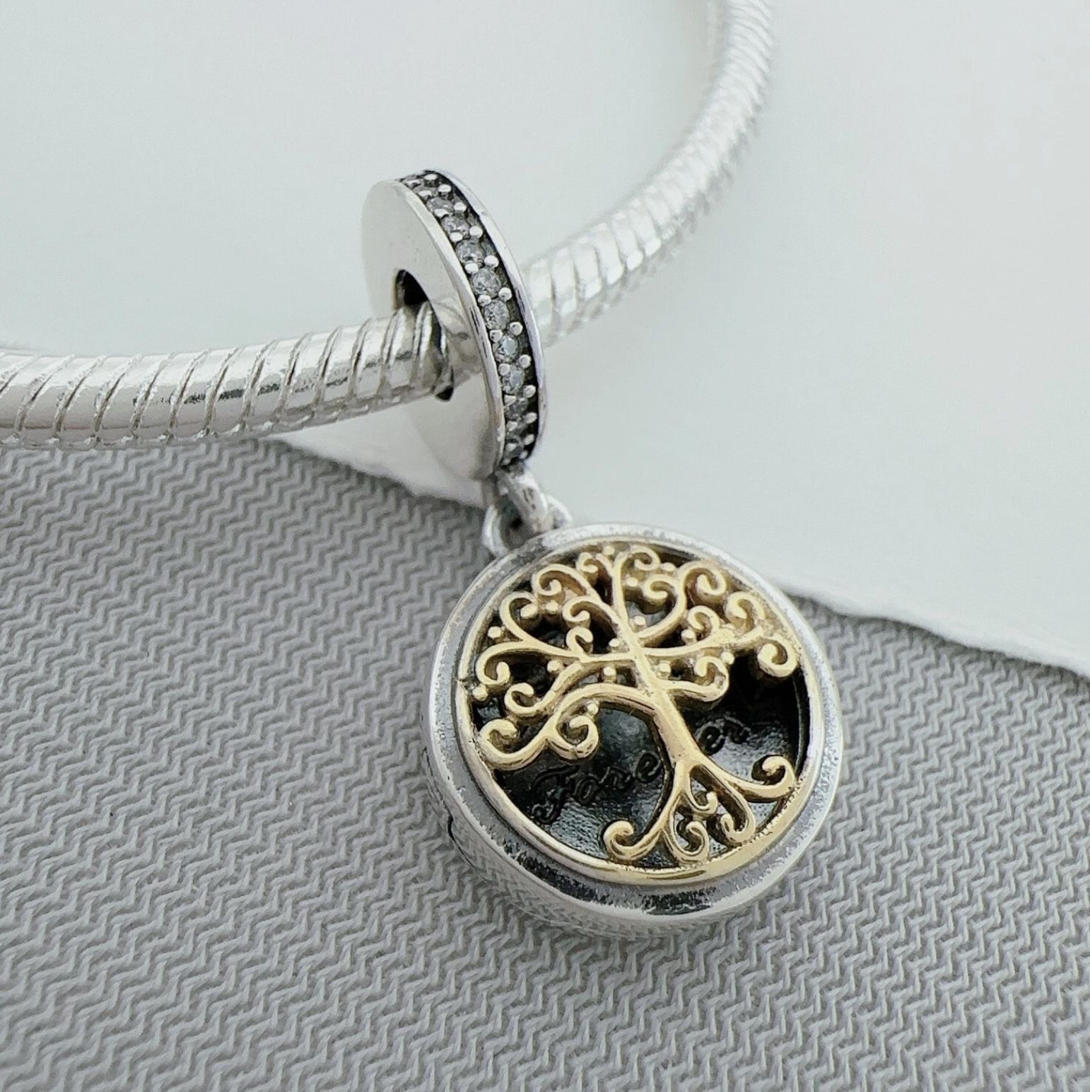 Authentic Pandora Sterling Silver Family Roots Tree Dangle Charm 791988 For Bracelet