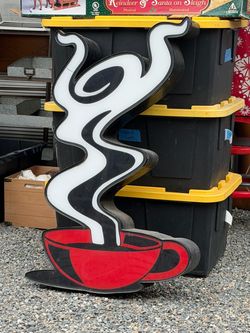 Coffee sign was a neon no longer