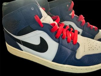 Nike Air Jordan 1 Mid SE852542-400 Deep Royal Blue Red Without Box