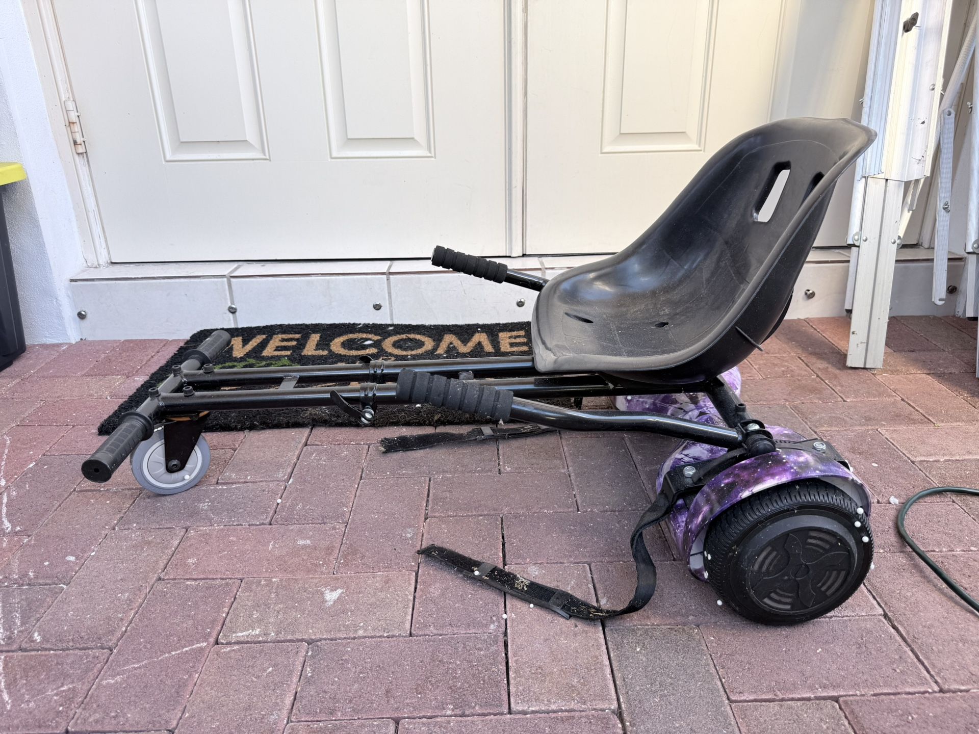 Hoverboard With Go-cart Attachment