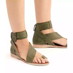 Free People Vale Boot Sandal in Khaki Size 39