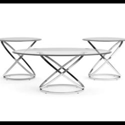 NIB three Set Glass Tables 