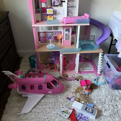Barbie Pool House and Barbie Plane