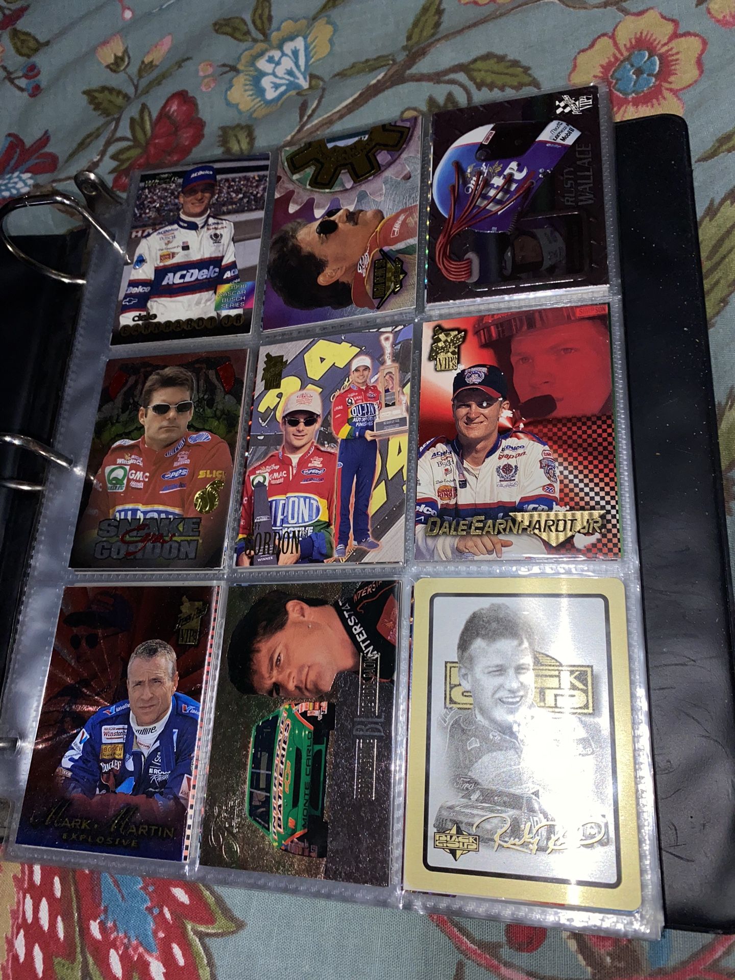 Sports card binder lot - baseball, Nascar , Basketball football Over 50 sheets