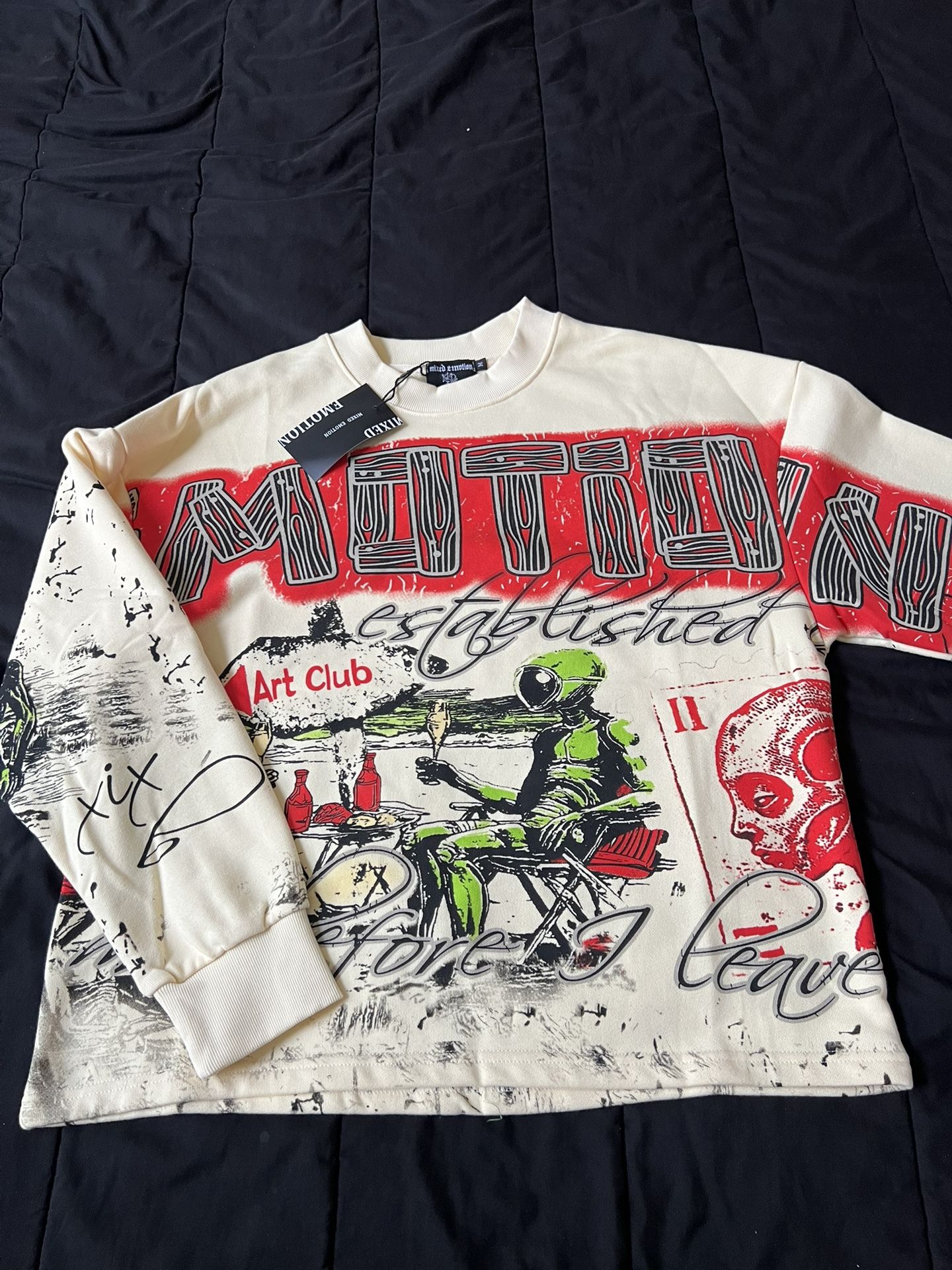 Mixed emotions Crop Sweater Med