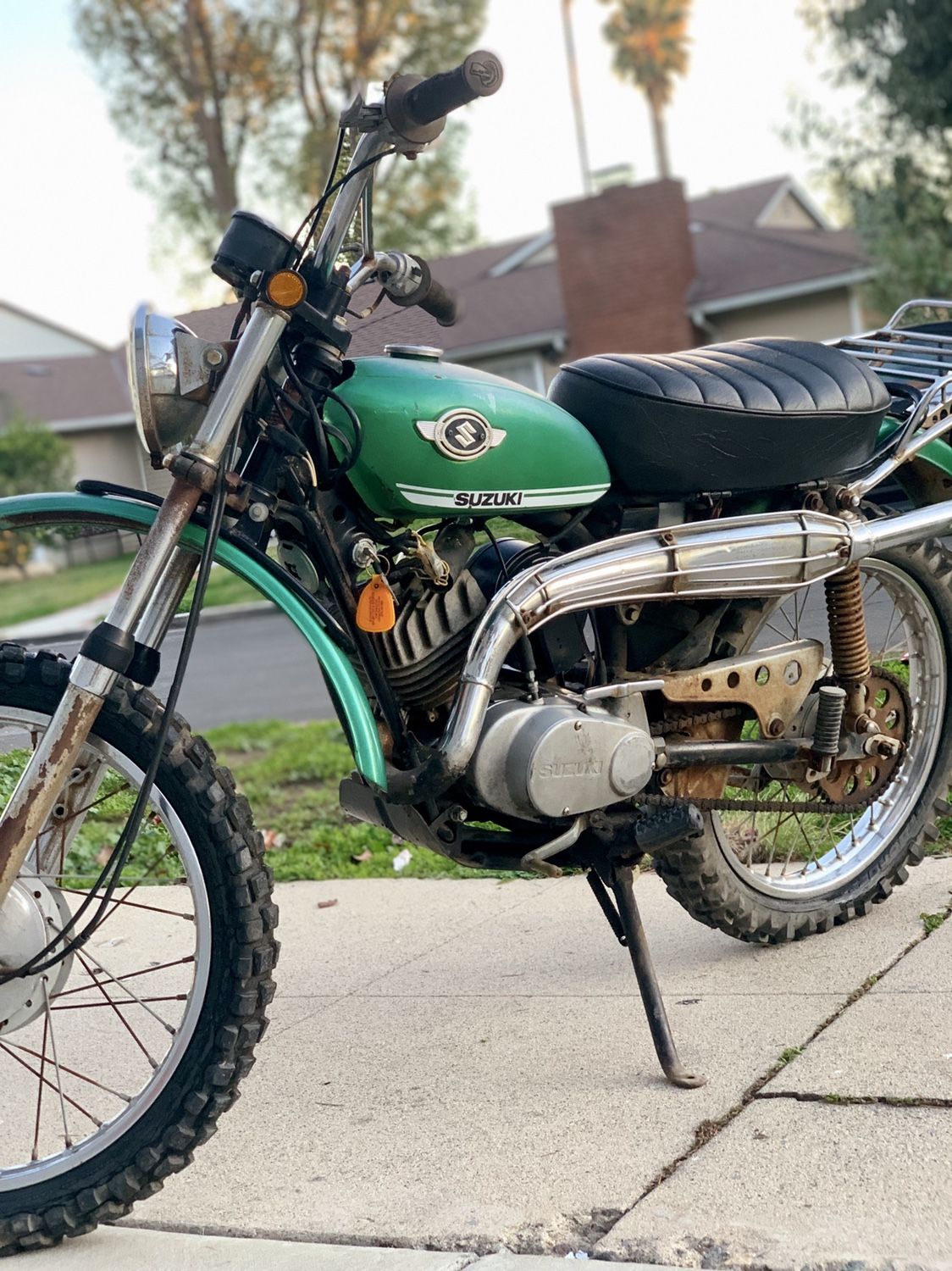 Vintage 1970 Suzuki TC90 Enduro Dirtbike Classic Dual Sport Street
