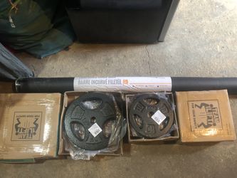 Curl barbell with weights