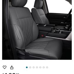 DISUTOGO Custom Fit for Toyota Tundra Seat Covers 2022 2023 Car Seat Covers Full Set Faux Leather Waterproof Seat Cover Vehicle Protection Compatible 