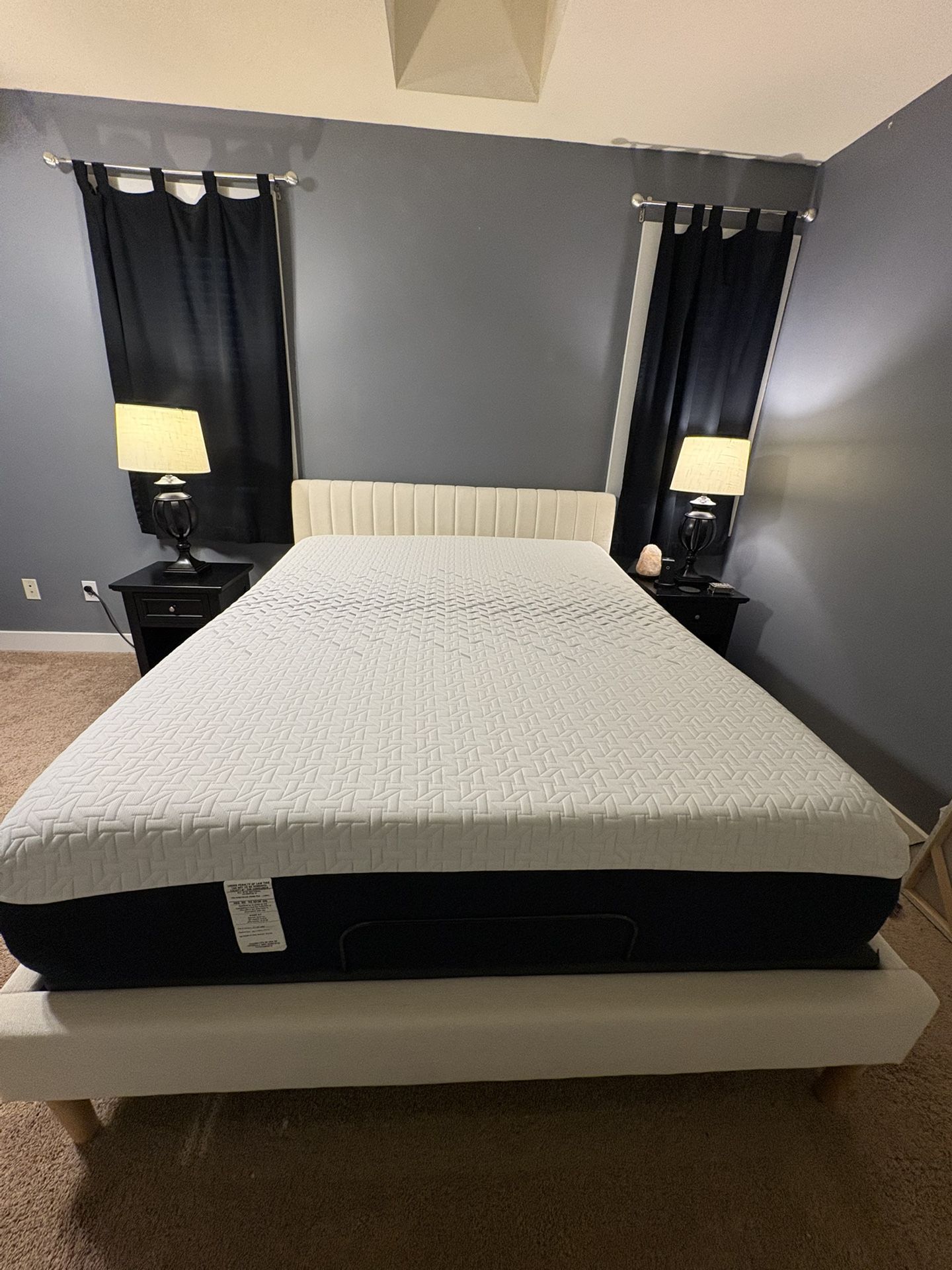 Nectar Premier Memory Foam Queen Mattress, Luxe Adjustable Base, and Nectar Claremont Bed Frame