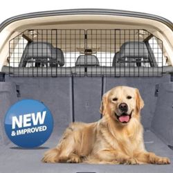 Dog Car Barrier for SUV Trunk Cargo Area, Foldable & Adjustable Car Divider and Cargo Gate to Keep Dogs in Back (Patent Design)