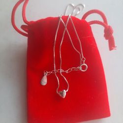Sterling Silver Necklace With Small Adorable Heart Pendant 