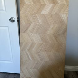Unfinished Chevron Solid Wood Butcher Block