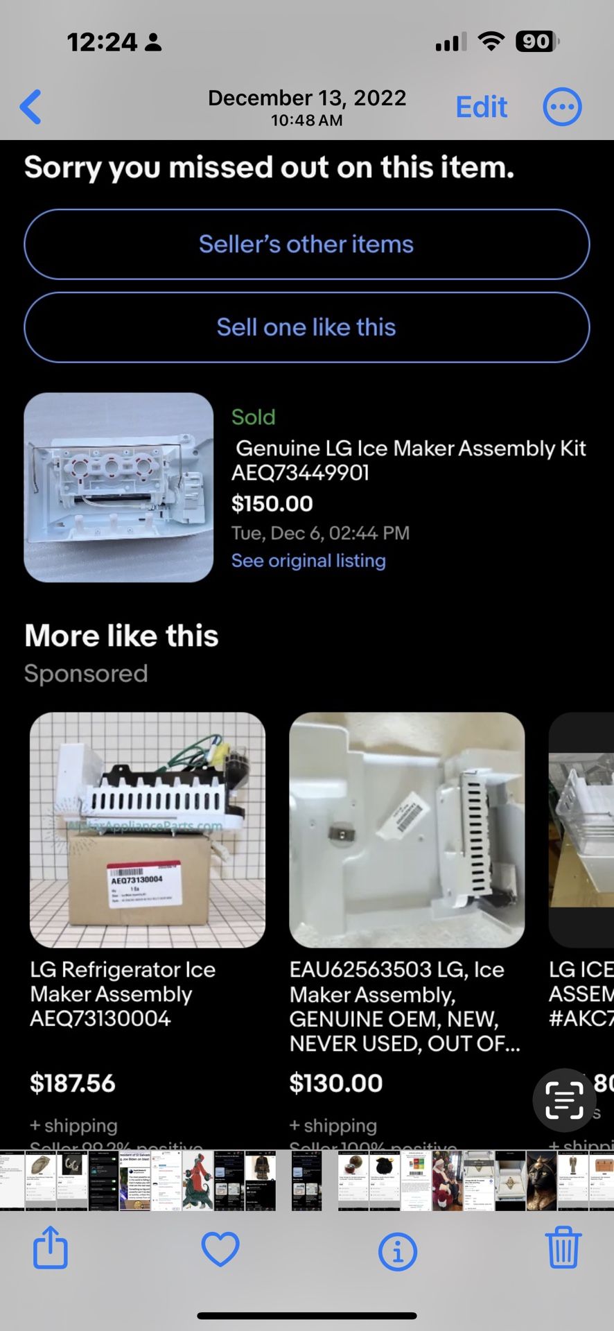 LG Craft Ice maker And Filters For LG Fridge # Lrmds3006