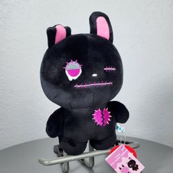 8" Fukuya Hurt Break Black Pink Bunny Plush